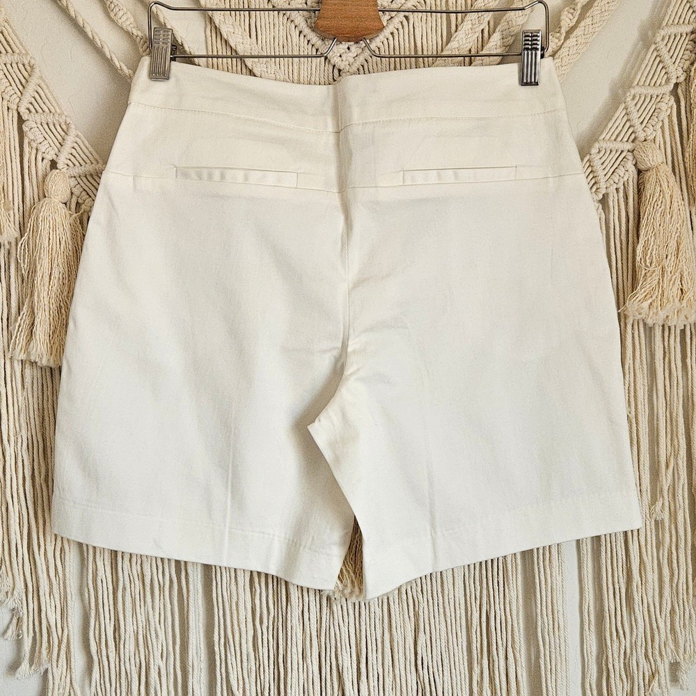 Peter Som White Tailored Chino Shorts Womens Size 6 - Picture 6 of 9